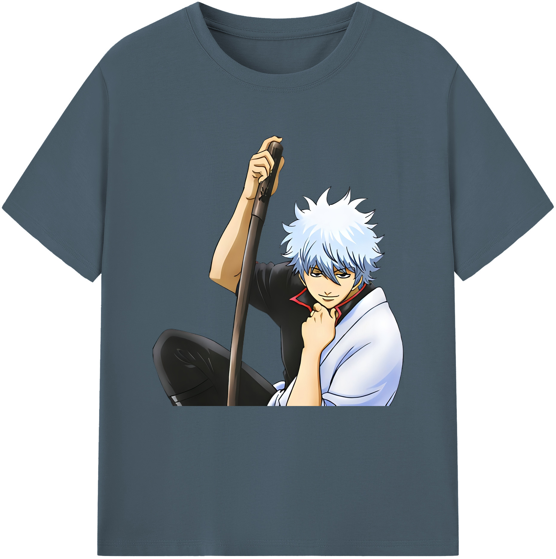 （画像用） ぎんたま 坂田銀時（さかたぎんとき） 神楽 志村新八（しむら しんぱち） GINTAMA Sakata Gintoki Kagura Shimura Shinpachi 綿100％半袖Tシャツ（フロントプリント）